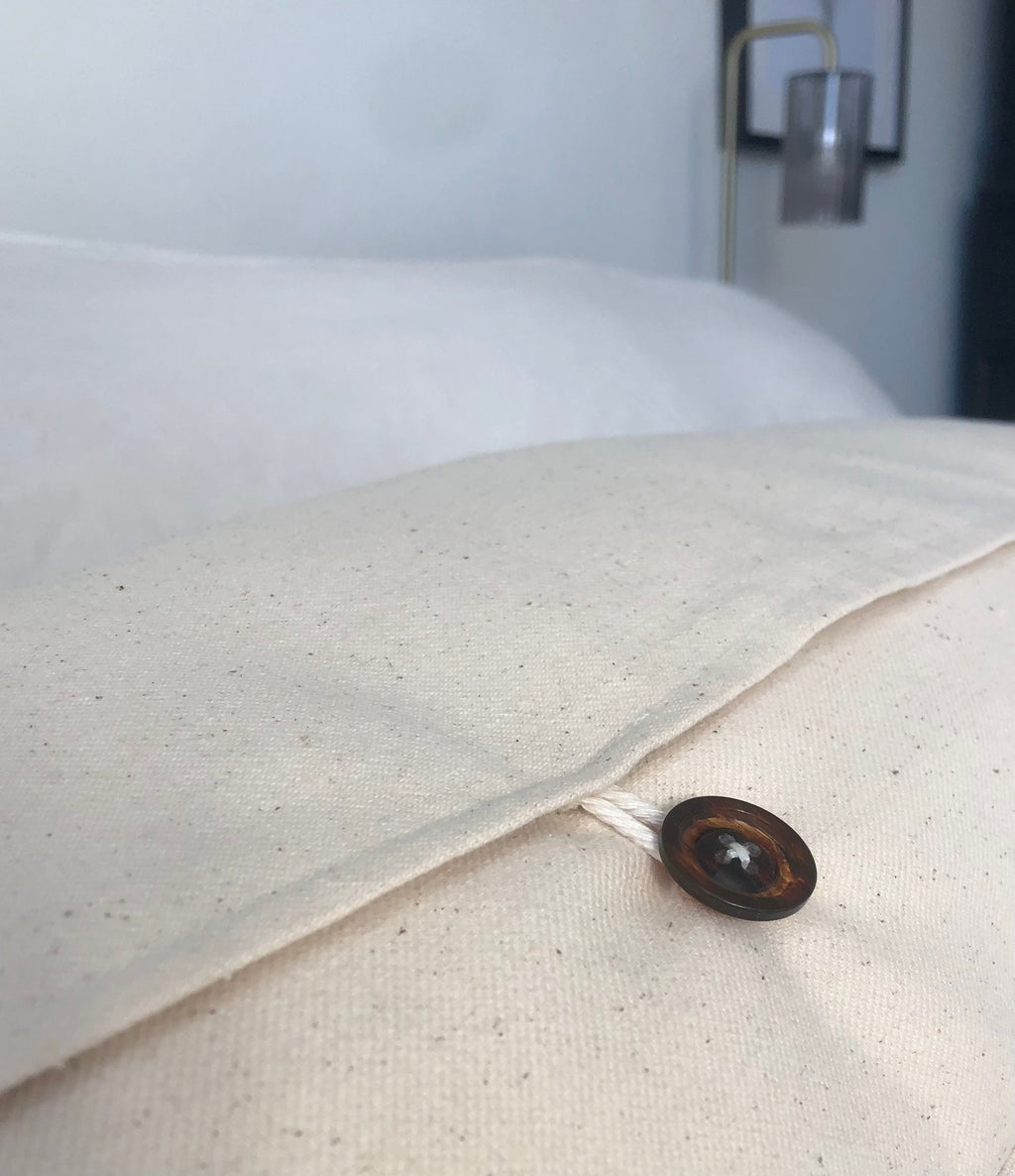 Tan Striped Bolster Pillow Cover, Neutral Bohemian Decor