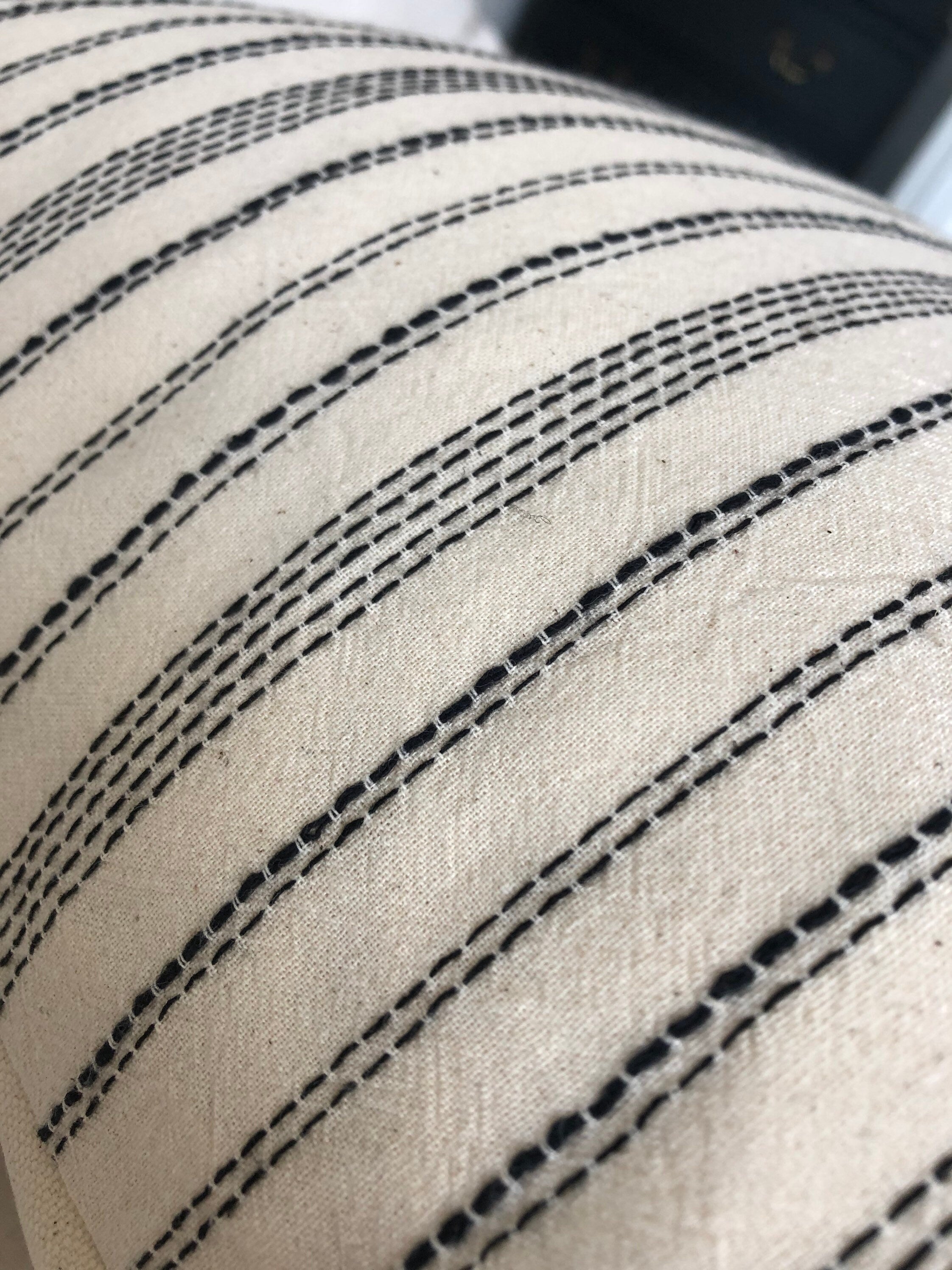 Bohemian striped cream cushion cover