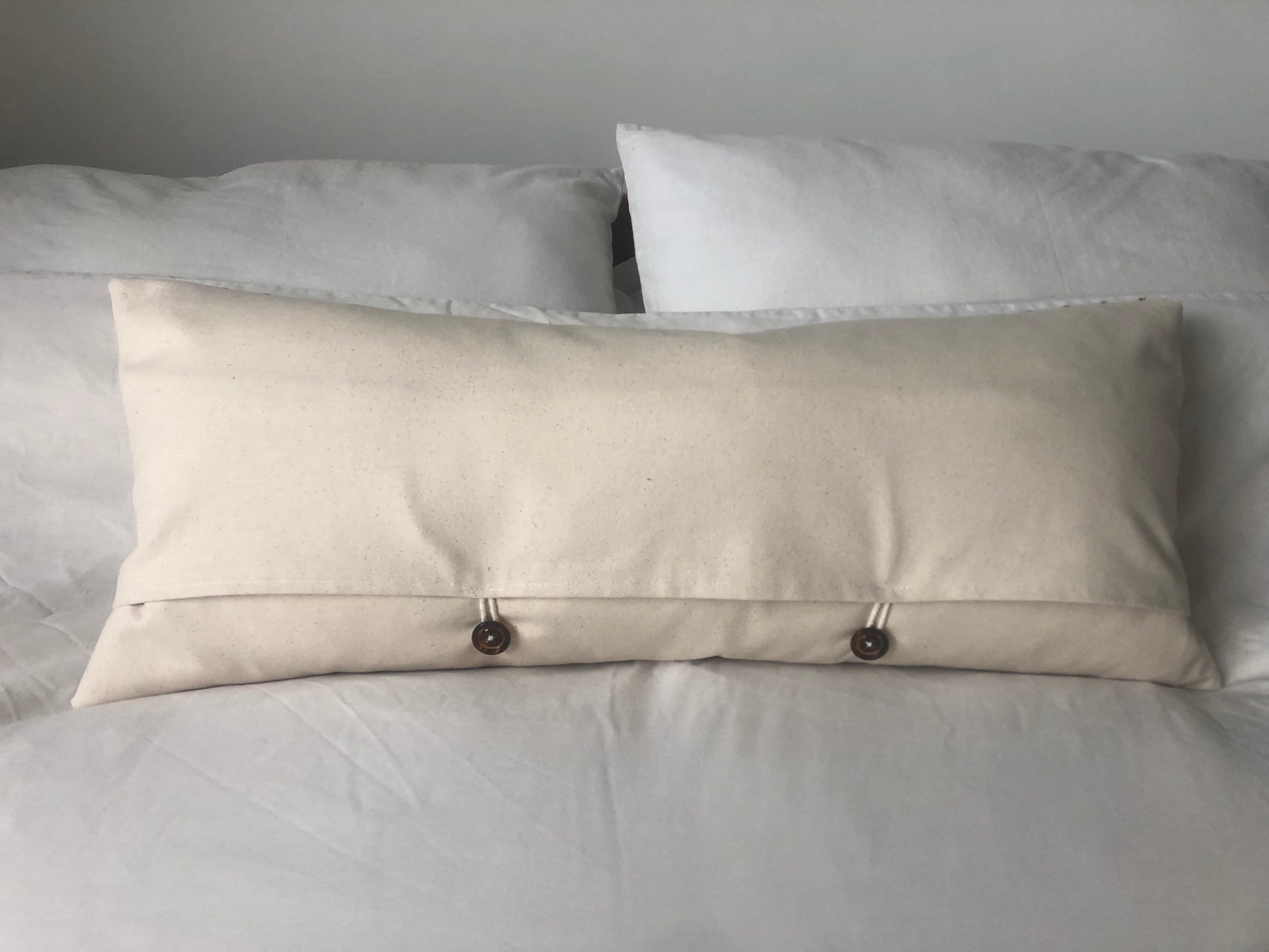 long neutral striped handwoven bolster pillow covers, beige lumbar pillow