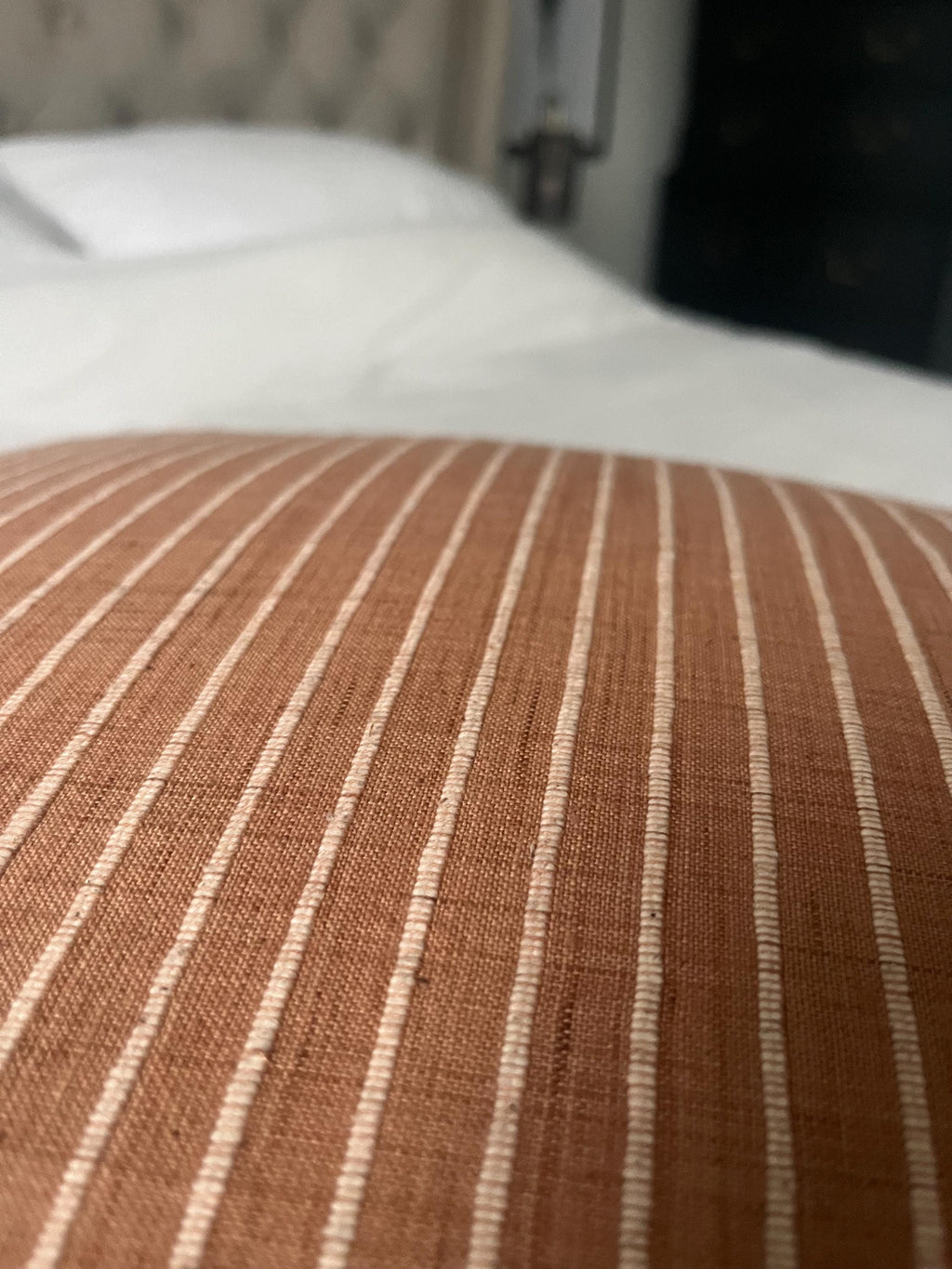 Burnt orange striped pillow cover, terracotta  throw cushions, stripe cushion covers, rust