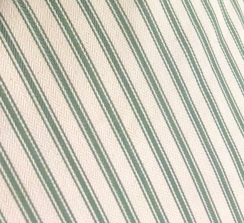 French country cushion cover, olive green ticking stripe pillow cover with envelope reverse