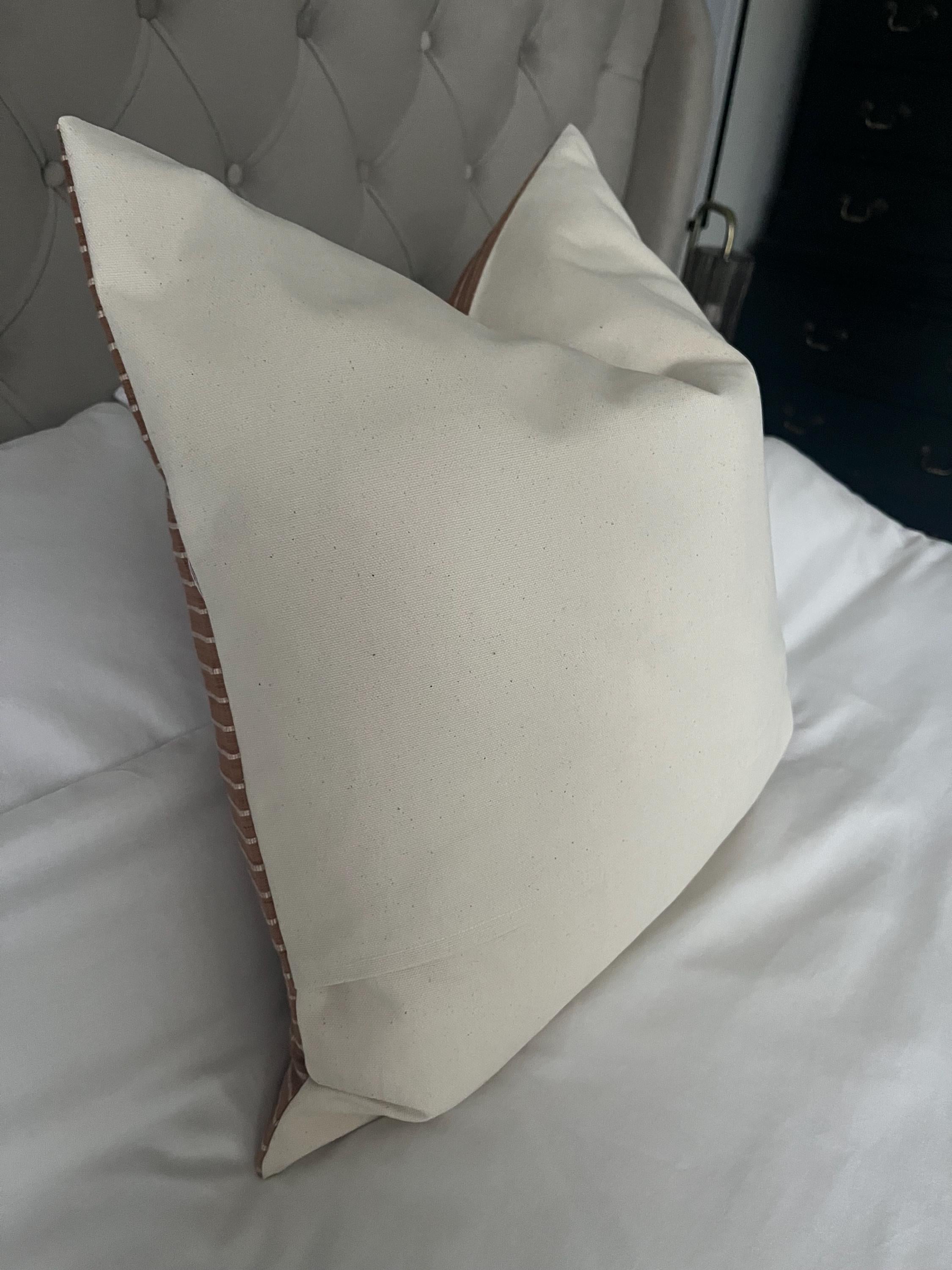 Burnt orange striped pillow cover, terracotta  throw cushions, stripe cushion covers, rust