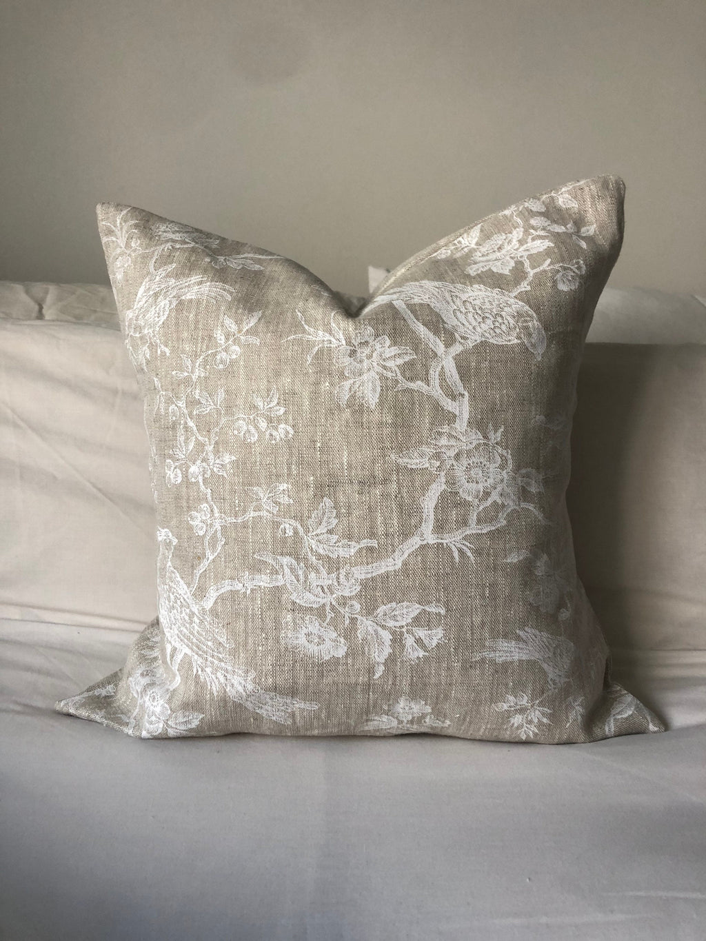 French Country linen cushion covers, vintage pillows with envelope reverse