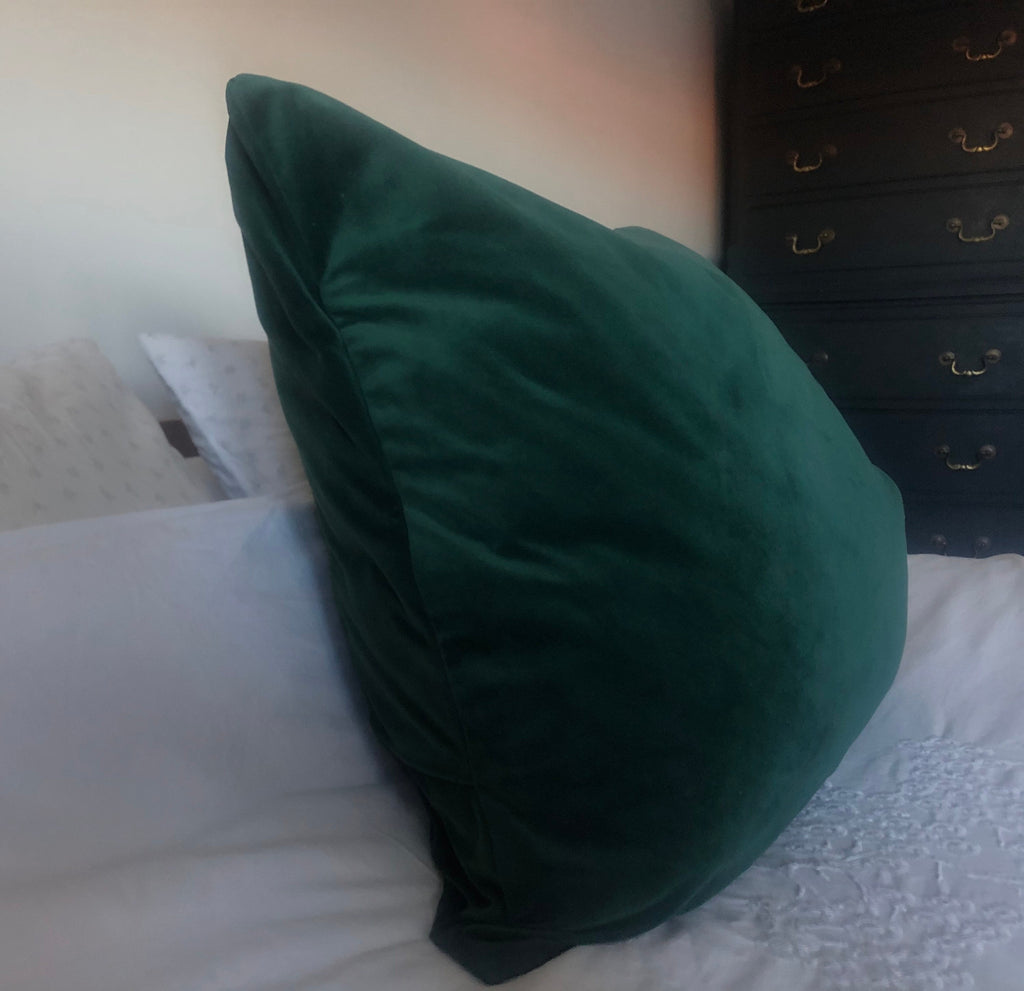 Dark Emerald Green Velvet Cushion Cover: Eclectic Home Decor