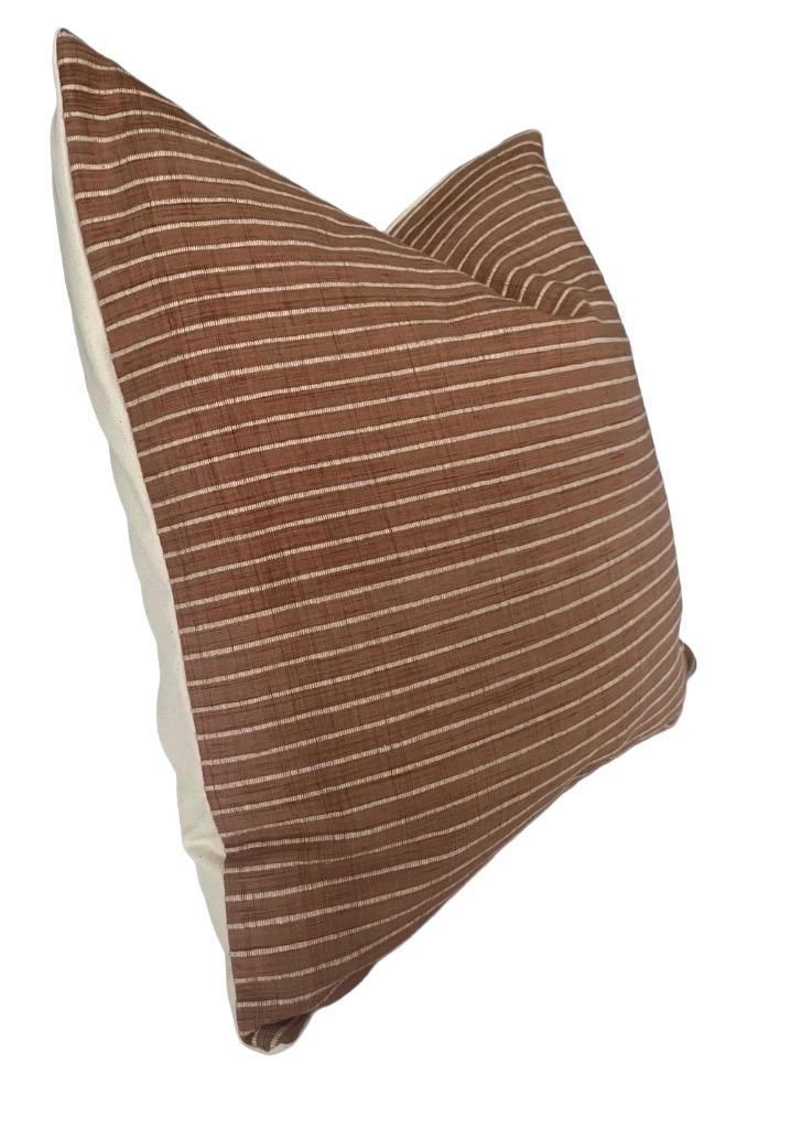 Burnt orange striped pillow cover, terracotta  throw cushions, stripe cushion covers, rust