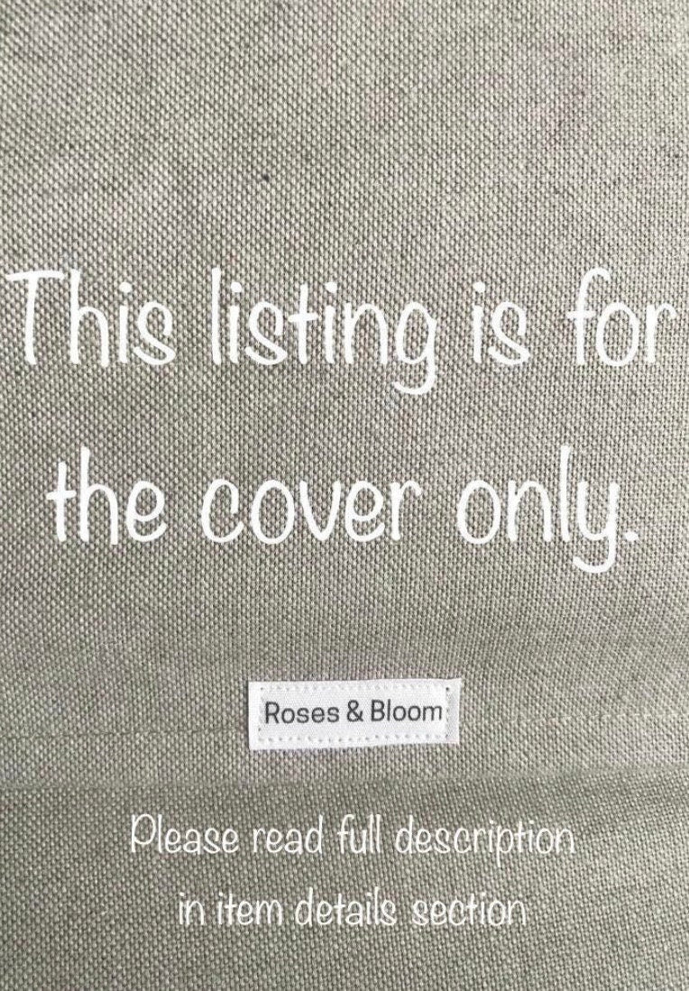 Grey floral block print pillow cover, patterned gray cushion cover