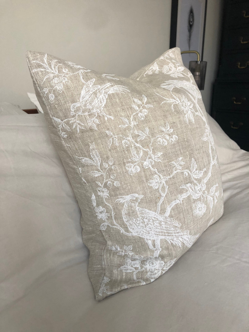 French Country linen cushion covers, vintage pillows with envelope reverse