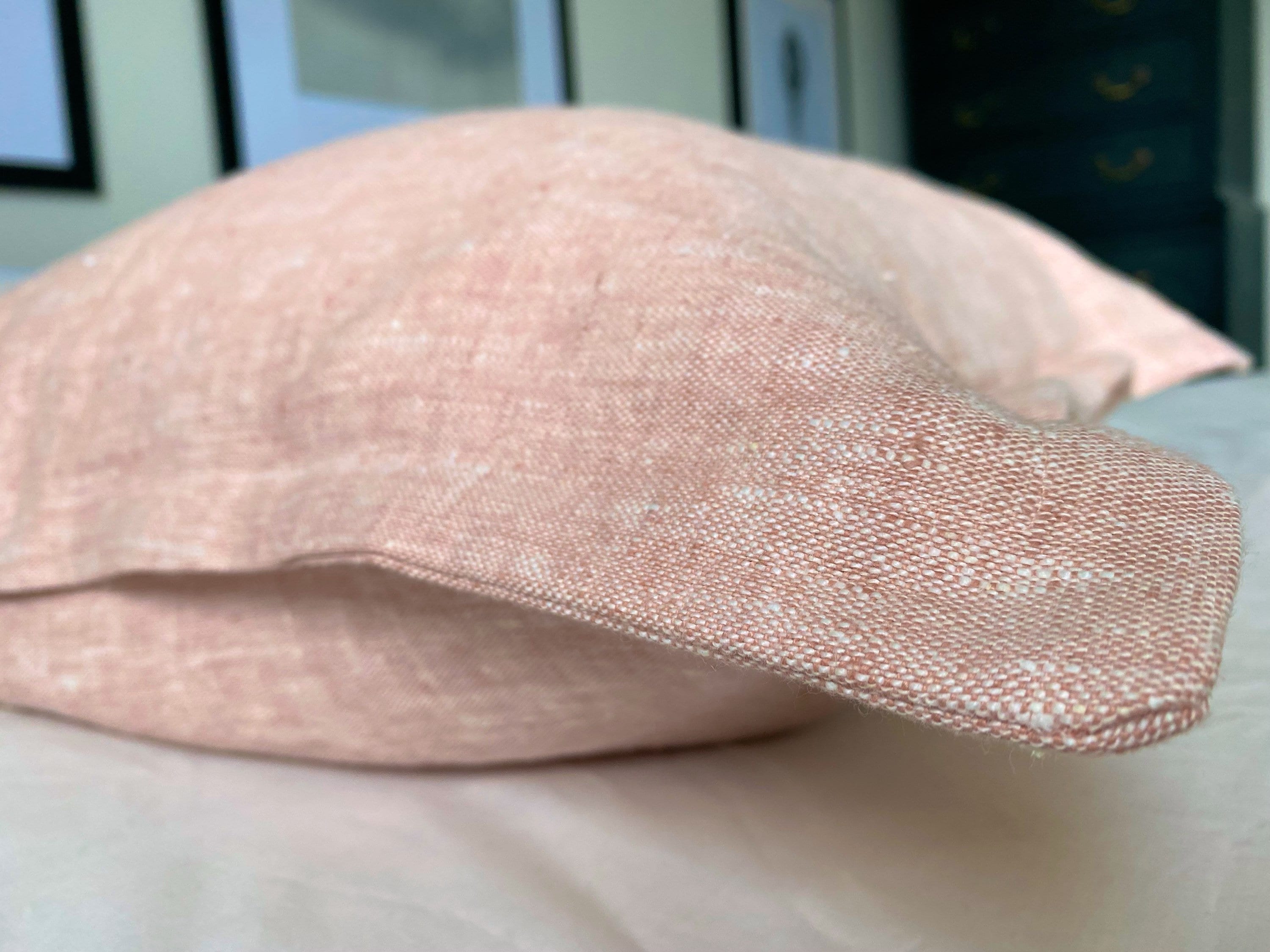 French farmhouse cushion covers, blush pink linen pillows, vintage home decor, living room decor