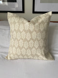 Taupe Leaf Pattern Cushion Cover: Minimalist Home Decor