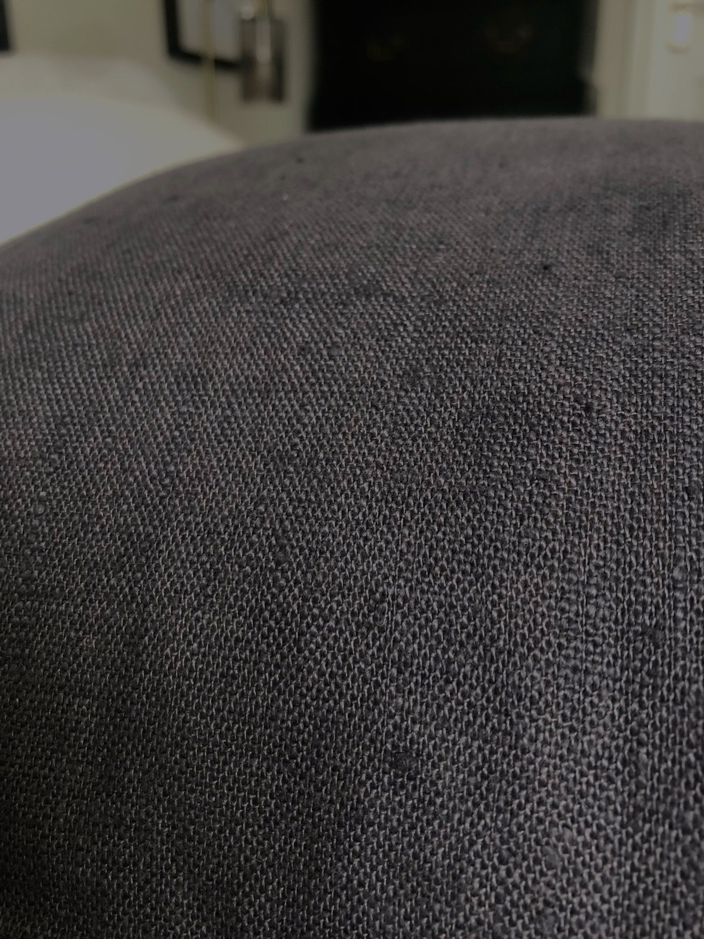 Grey Linen Cushion Cover, French Vintage Style, Oxford Edging