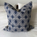 Navy Art Deco Pillow Cover, Geo Print Decorative Throw Pillow