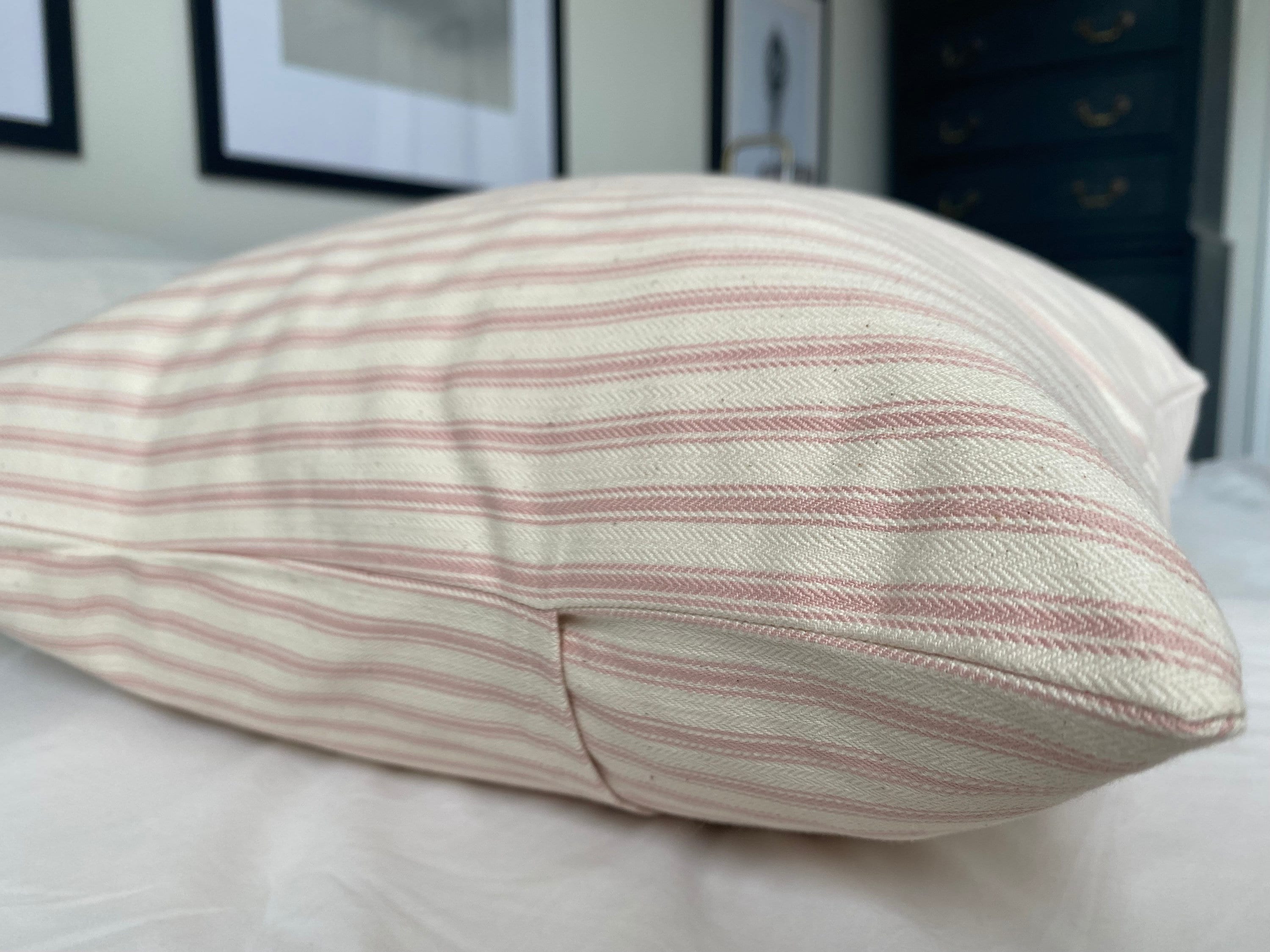 French country pillow cover, blush pink farmhouse cushion covers
