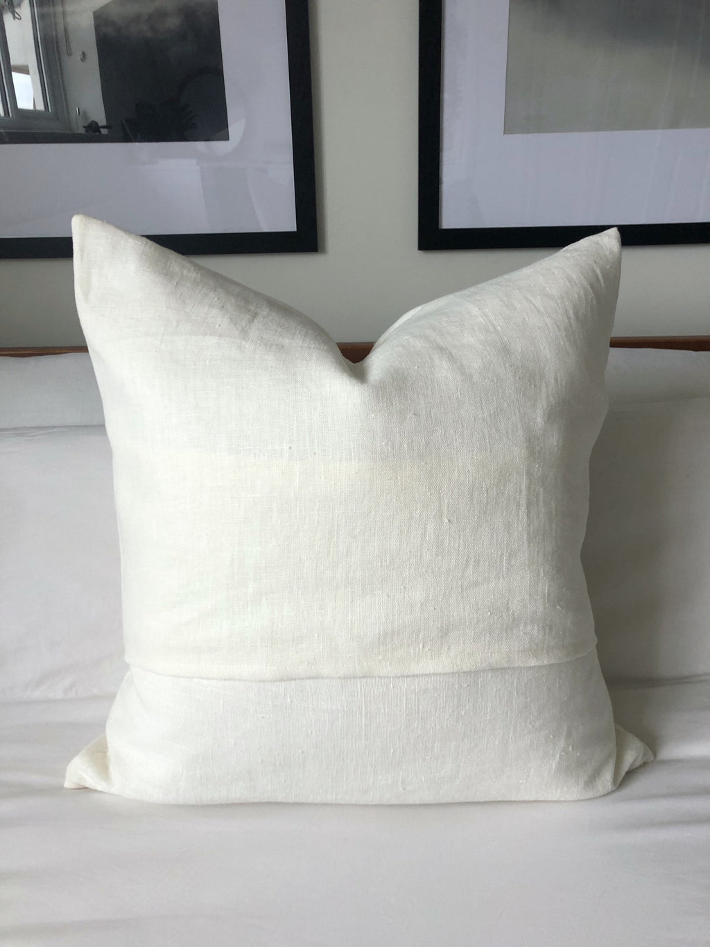 Cream linen cushion covers, French linen pillow cover, minimal home decor