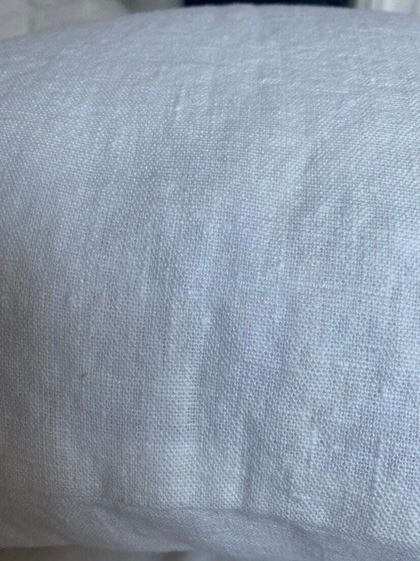 off white linen cusion cover, with envelope reverse