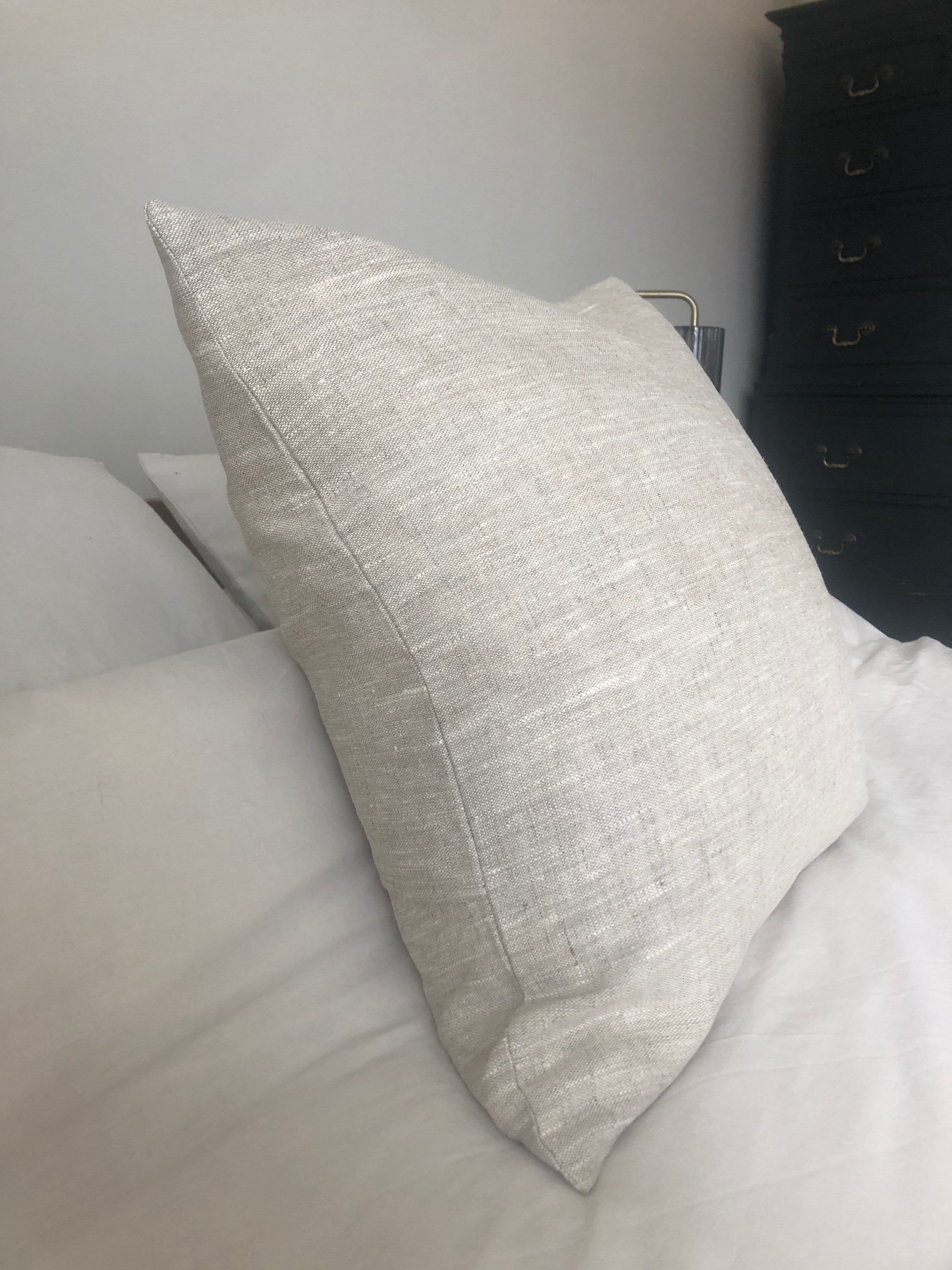 Neutral French Linen Cushion Cover, Farmhouse Pillow throws