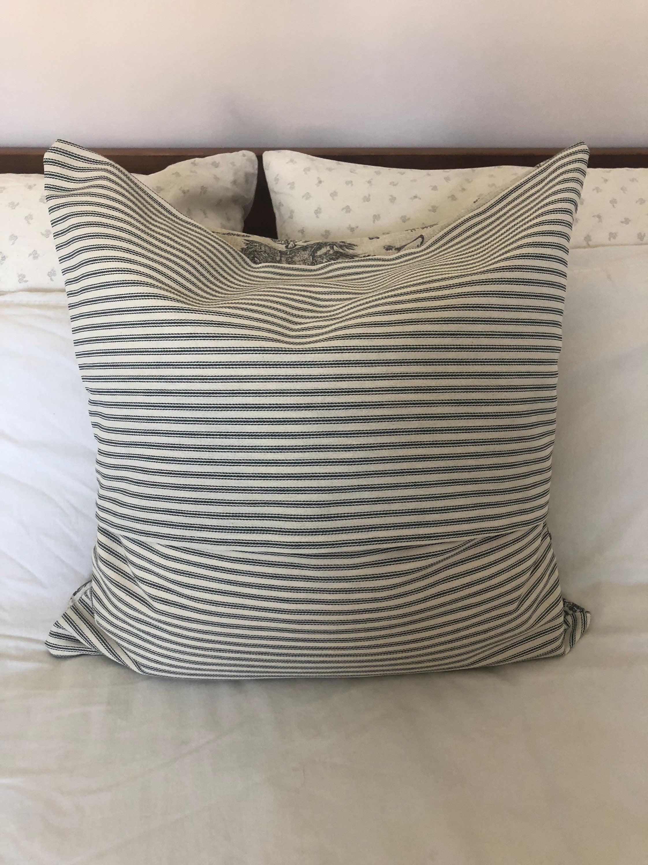 anthracite grey toile cushion covers, french farmhouse home decor