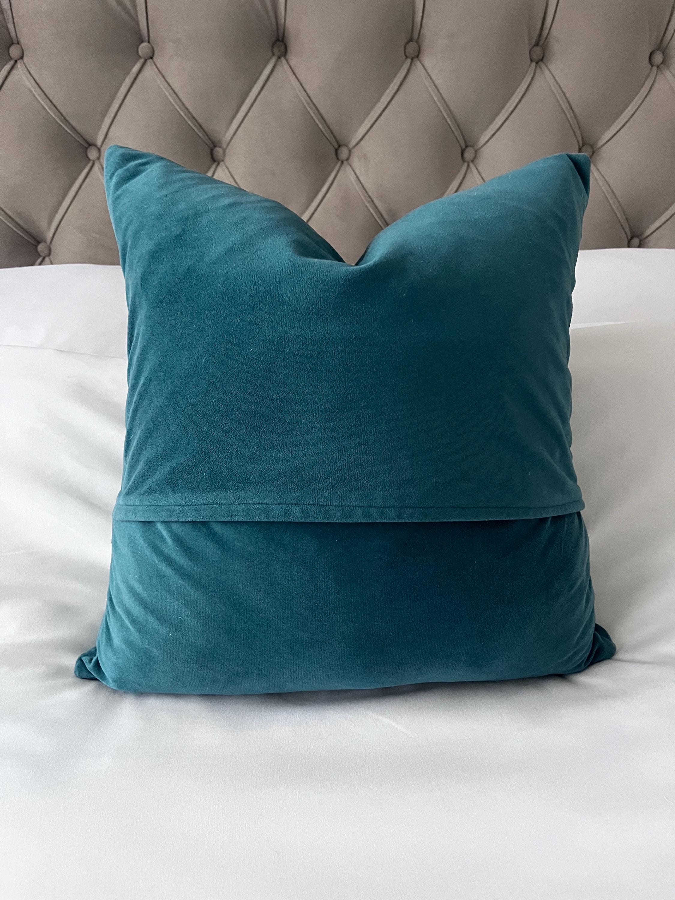 Teal Velvet Cushion Cover, Luxury Decorative Pillow, modern home decor