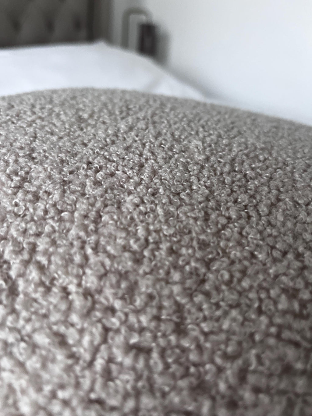 Boucle beige pillow cover, neutral home decor