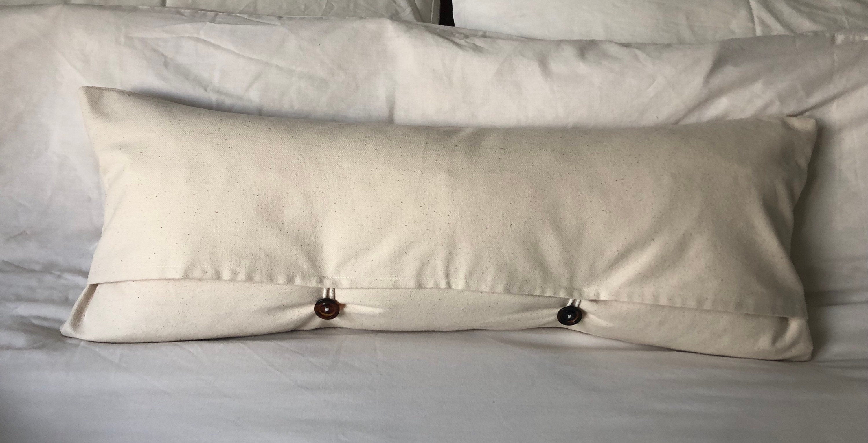 Extra long bolster cushion cover, earth tones handwoven lumbar pillowcase