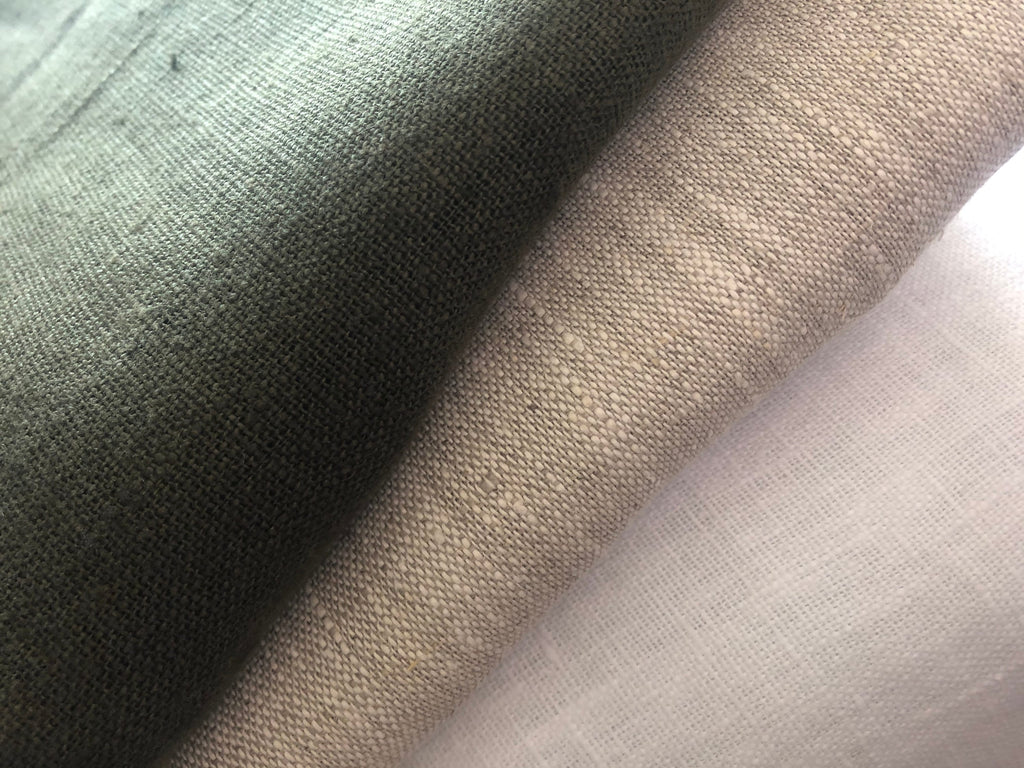 Olive Green French Linen Pillow Cover, Handmade envelope back Cushion