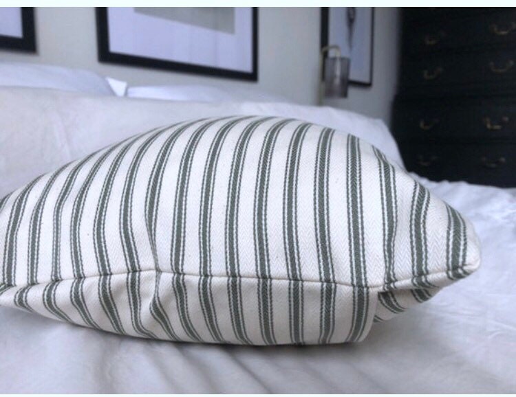 Olive green lumber pillow cover: envelope reverse cotton cushion