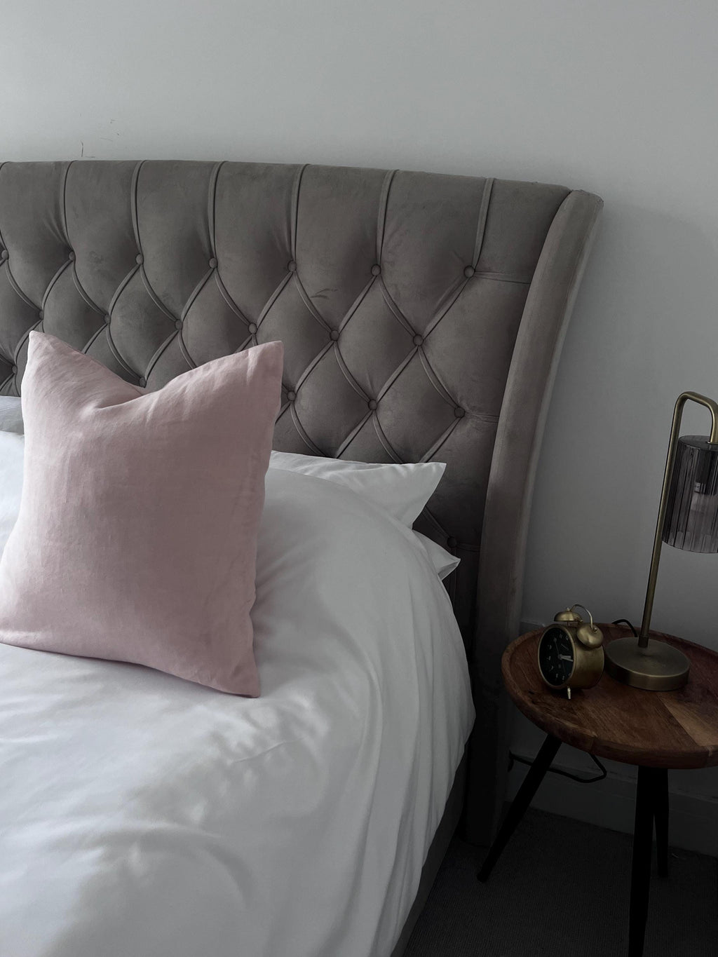 Pink Linen Pillow Cover, Blush Cushion, Minimal Home Decor