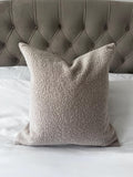 Boucle beige pillow cover, neutral home decor