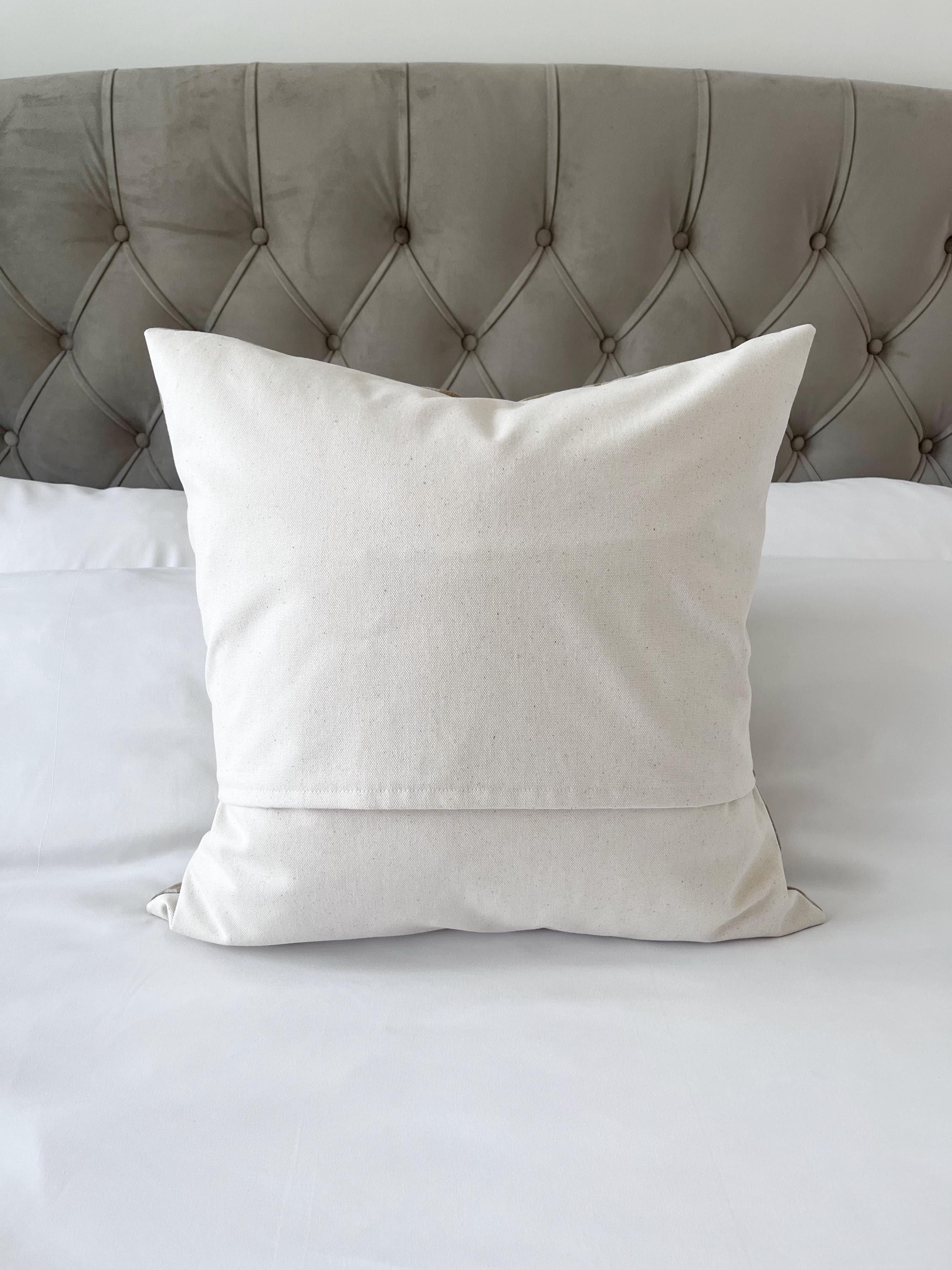 Stripe linen pillow covers, beige linen bedding, Taupe and white linen cushion, european linen bedding, farmhouse decor,