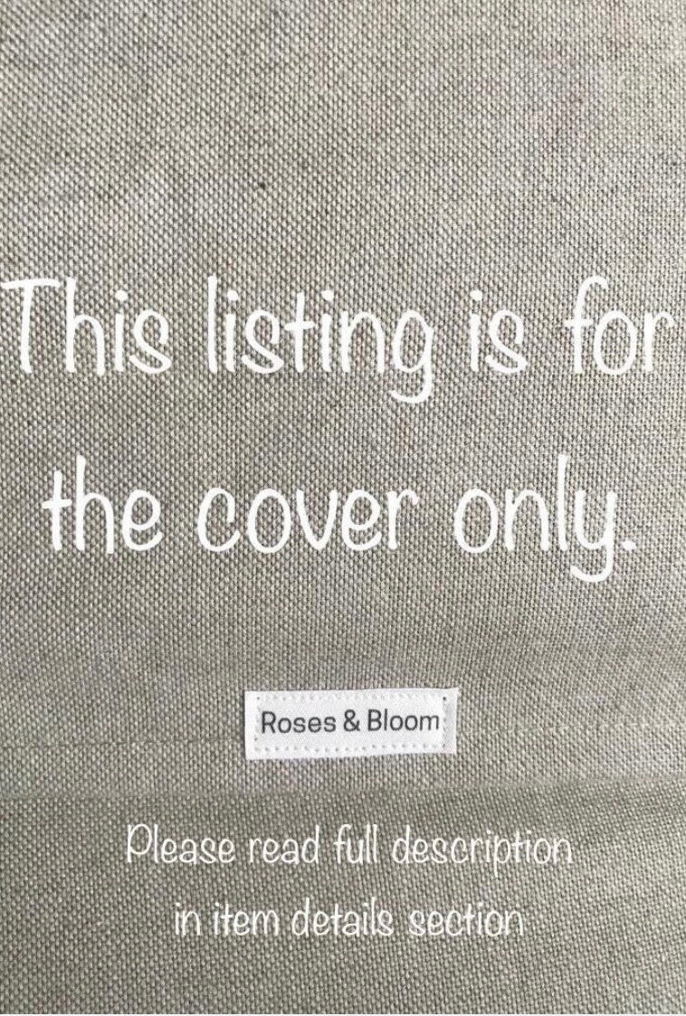 off white linen cusion cover, with envelope reverse