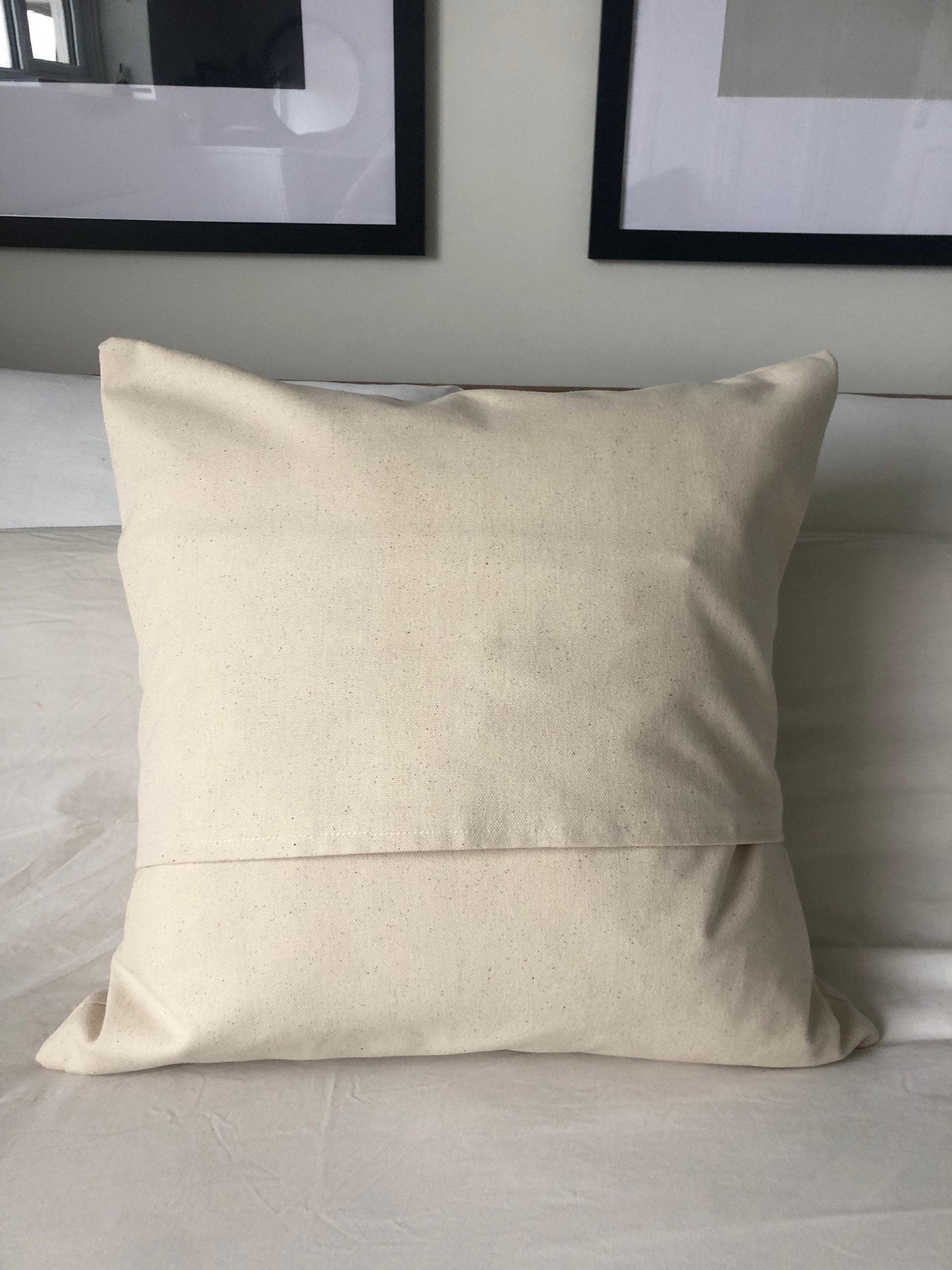Beige Woven Cotton Pillow Cover, Sandy Brown Geometric Pattern
