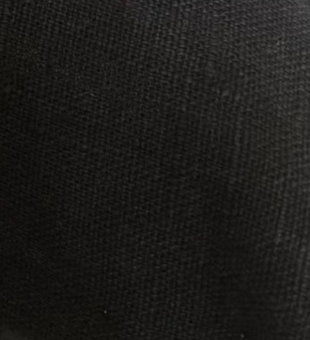 Black Linen Pillow Cover, Oxford Edging, maximalist home decor