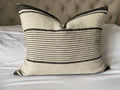 Stripe bolster pillow cover, extra large lumbar throw cover, boho home decor, neutral woven cotton cushion,