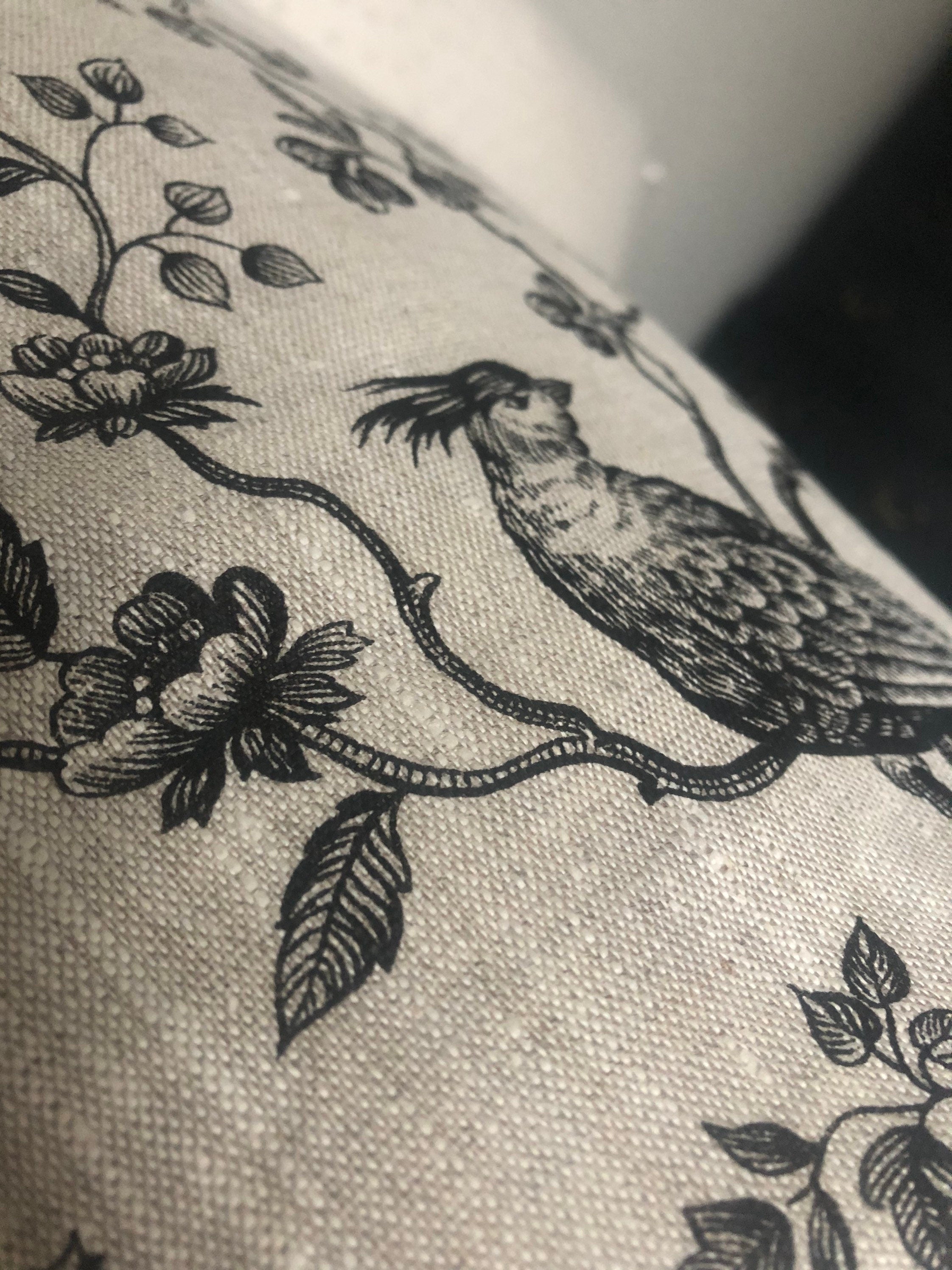 French country pillow covers, black toile vintage bedding