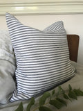 White Ticking Stripe Pillow Cover: French Country Cottage Cushion