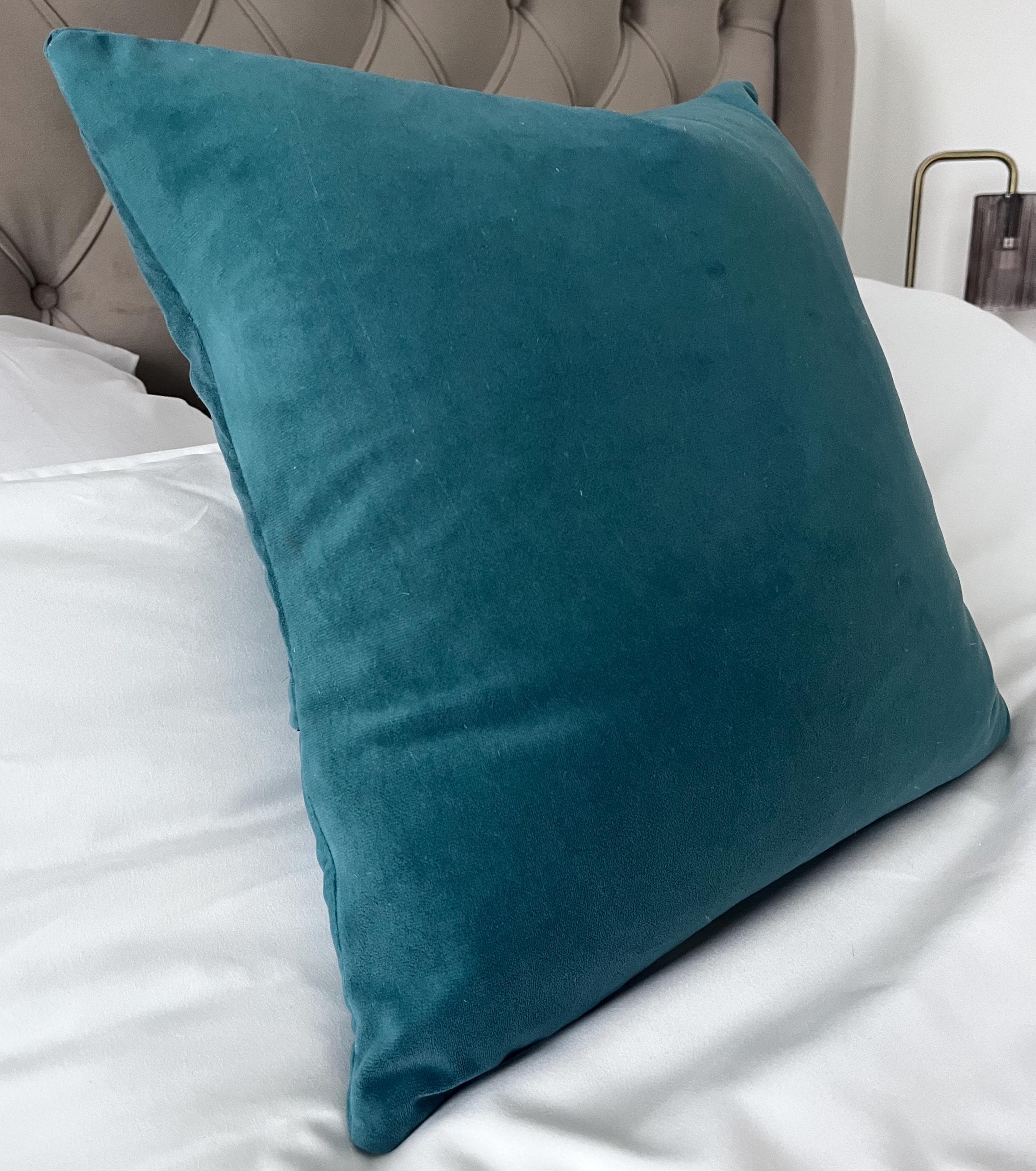 Teal Velvet Cushion Cover, Luxury Decorative Pillow, modern home decor