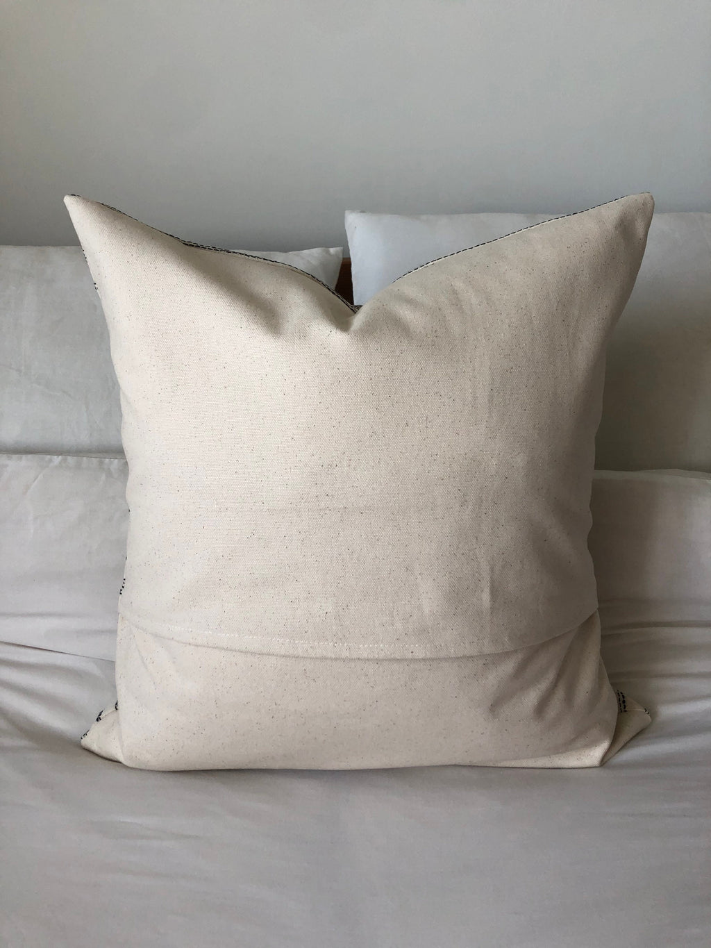 Bohemian striped cream cushion cover