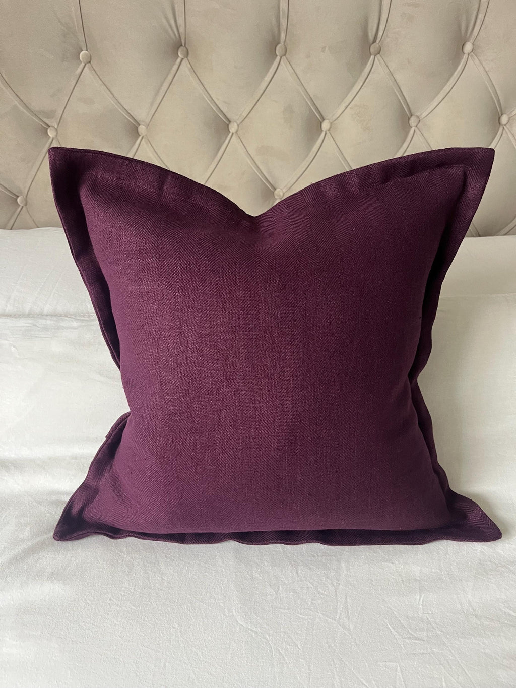 Aubergine Pillow Covers, dark Purple throw cushion covers, with an envelope reverse