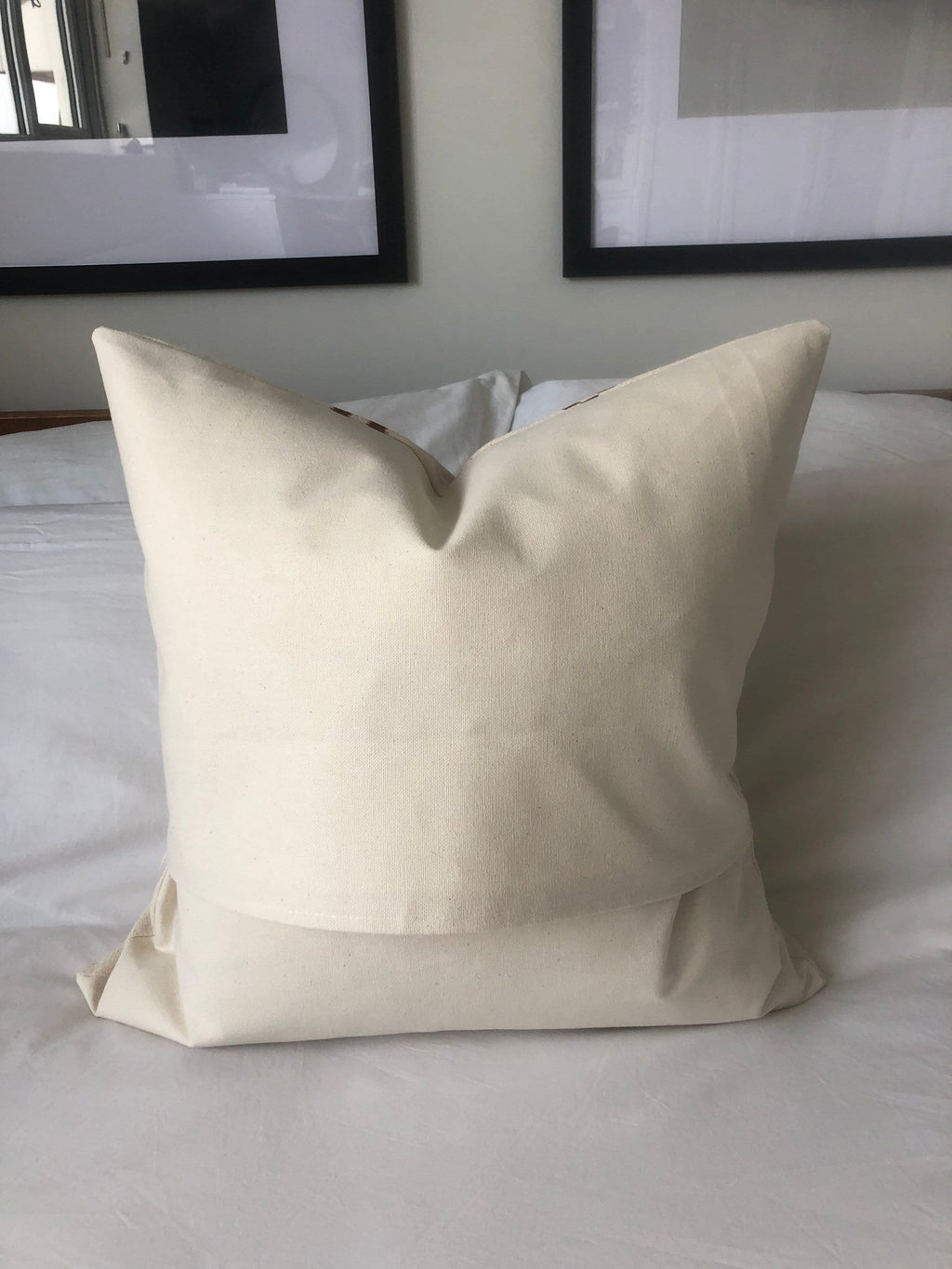 rust orange cushion covers: handwoven cushion cover with an envelope reverse