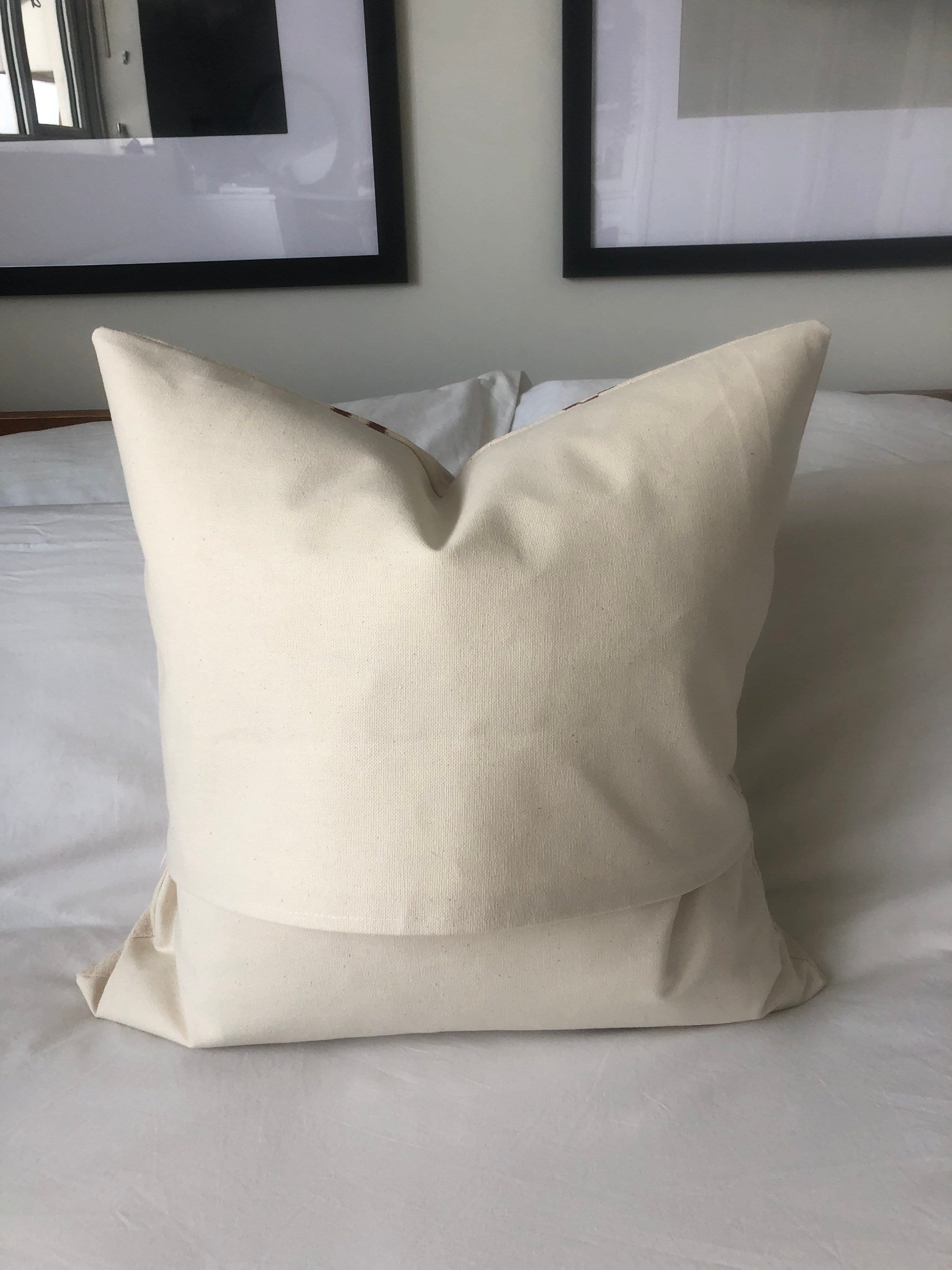 rust orange cushion covers: handwoven cushion cover with an envelope reverse