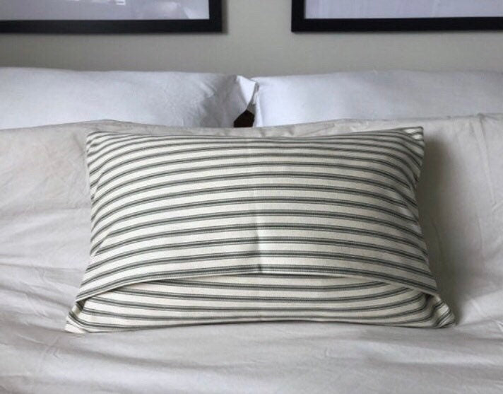Olive green lumber pillow cover: envelope reverse cotton cushion