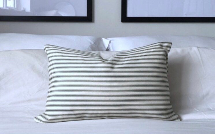 Olive green lumber pillow cover: envelope reverse cotton cushion