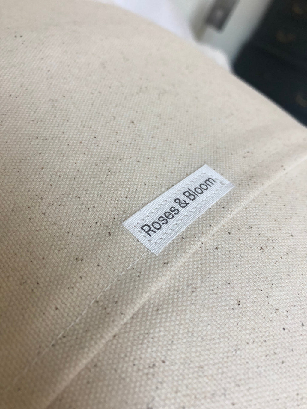 Textured Woven Cushion Cover: Ivory Beige Linen Bamboo, Scandinavian Decor