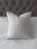 Striped Linen Cushion Cover: beige French Ticking Pillow