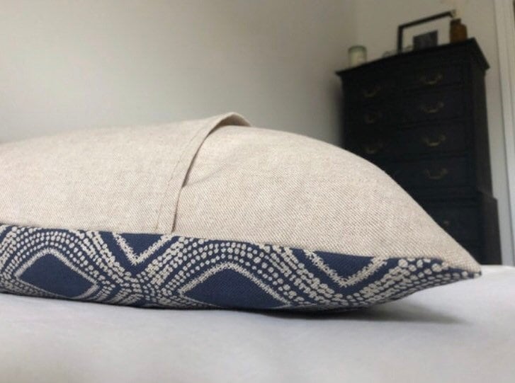 Navy Art Deco Pillow Cover, Geo Print Decorative Throw Pillow