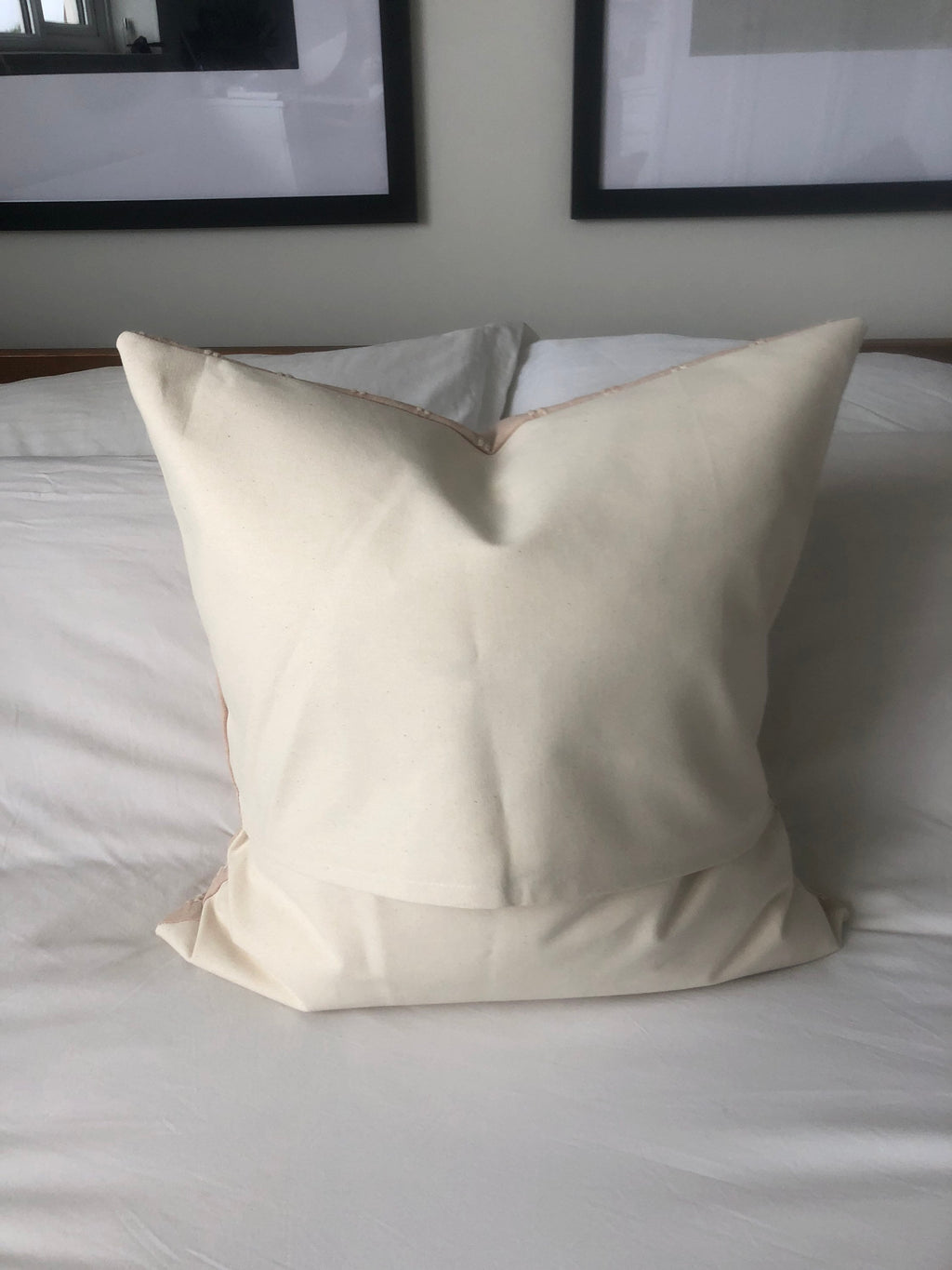 Dusty Pink Pillow Cover, Hand Woven Organic Cotton, Bohemian Decor