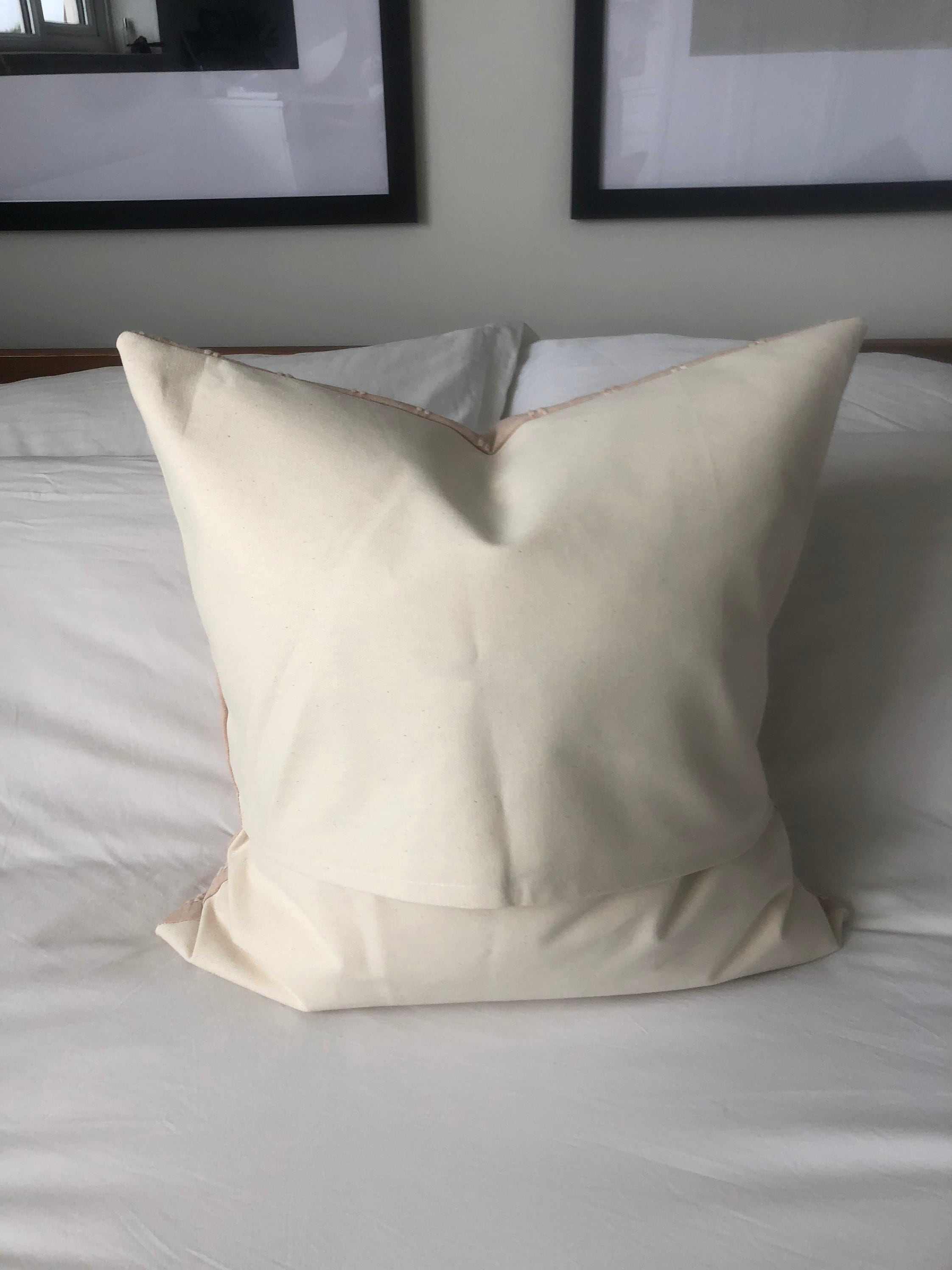 Dusty Pink Pillow Cover, Hand Woven Organic Cotton, Bohemian Decor