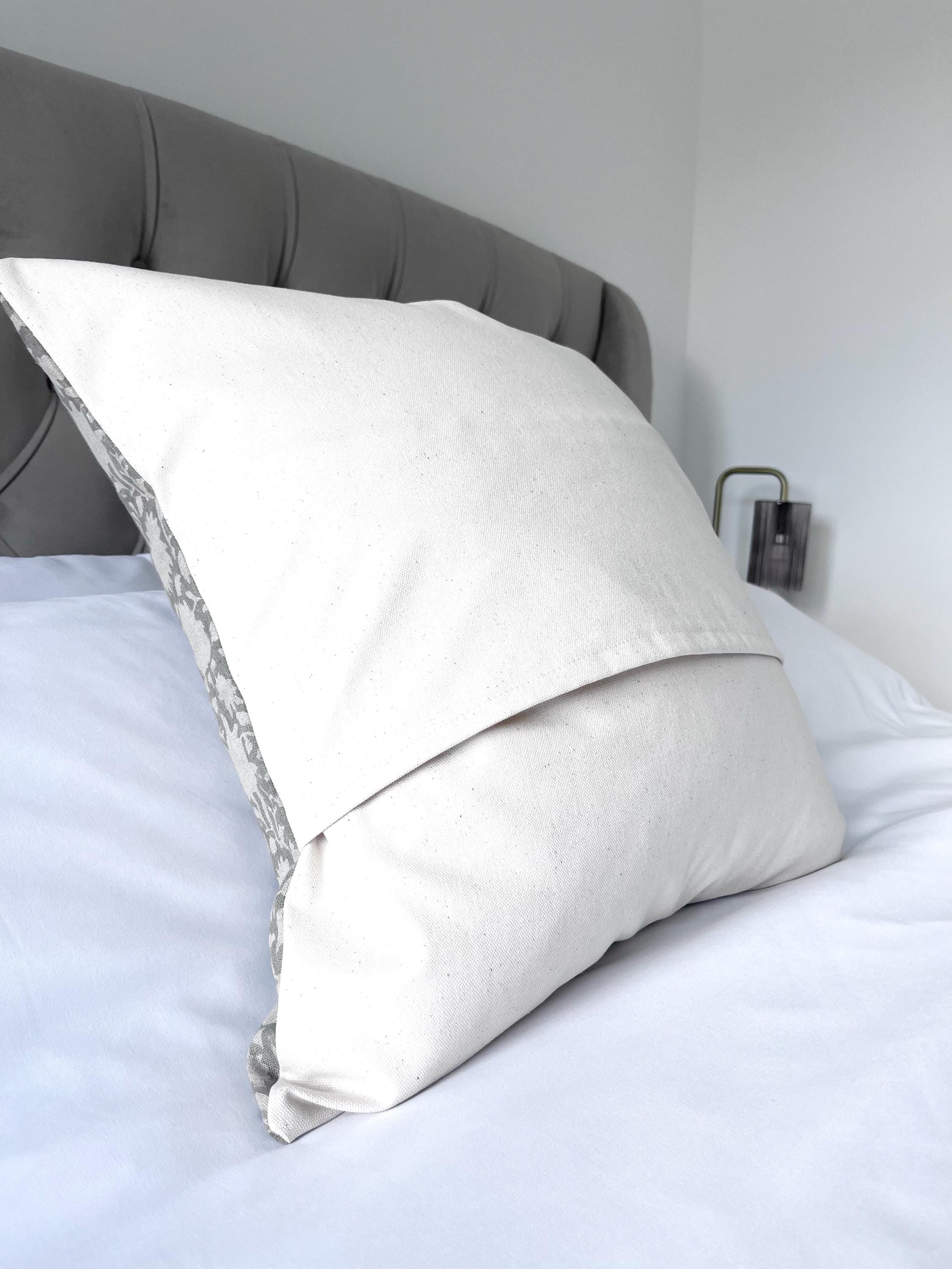 Grey floral block print pillow cover, patterned gray cushion cover