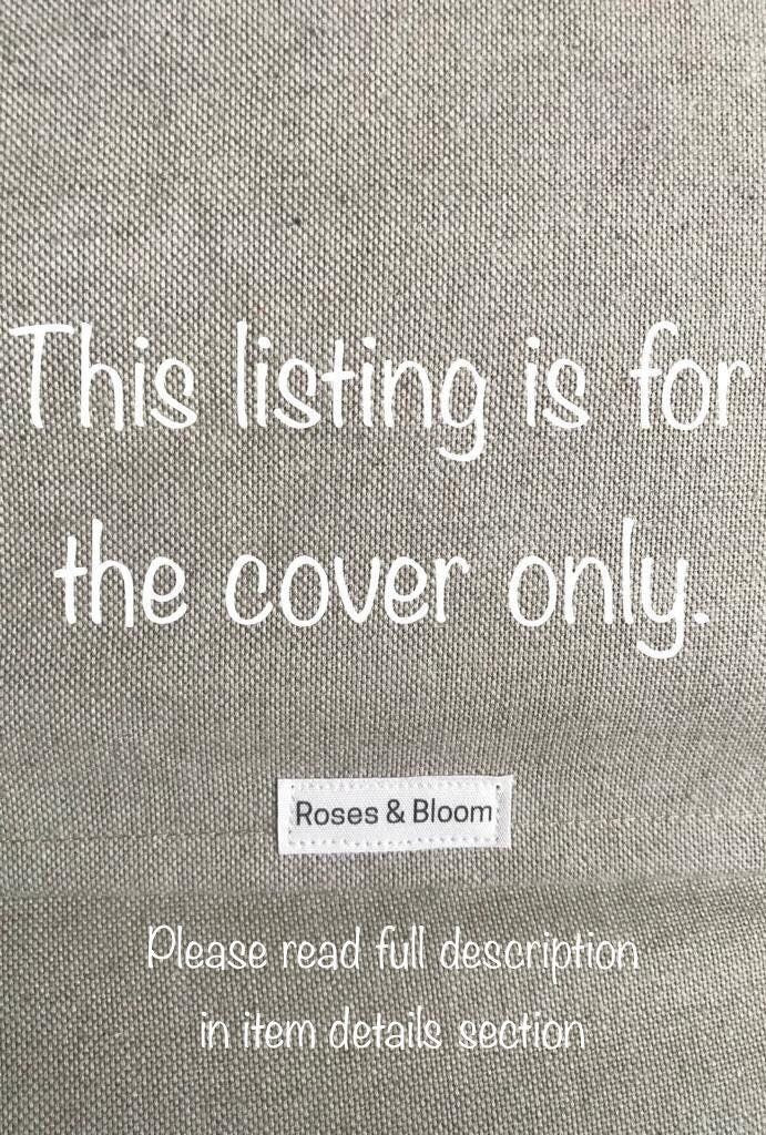 Grey French Linen Cushion Cover, Minimalist Throw Pillow Sham