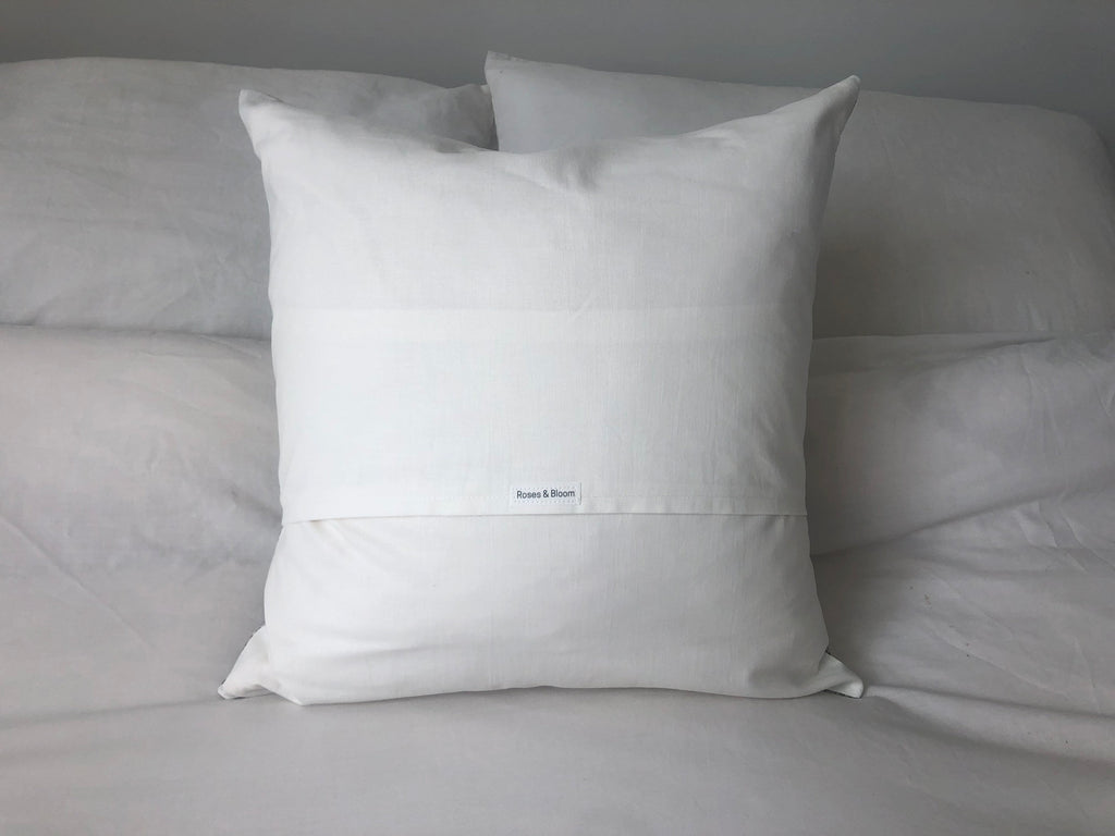 French farmhouse cushion cover, in anthracite grey toile de jouy cotton fabric