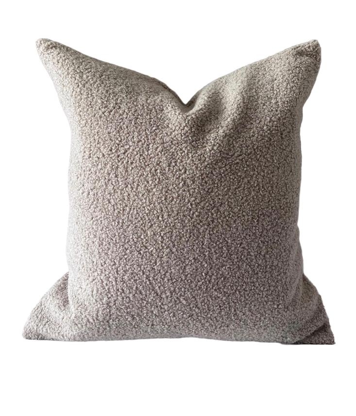 Boucle beige pillow cover, neutral home decor